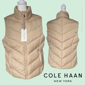 Cole Haan Women's Beige Puffer Vest. Medium. New with tags!